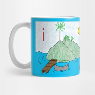 i is for island Mug